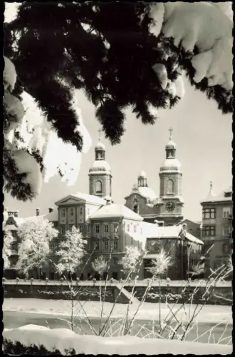 Ansichtskarte Innsbruck St. Jakobs-Pfarrkirche im Winter verschneit 1960