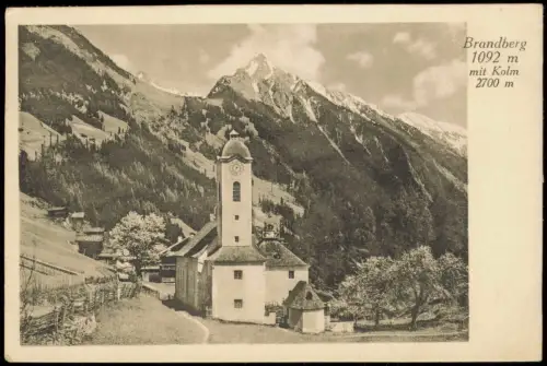 Ansichtskarte Mayrhofen Umlandansicht Brandberg mit Kolm 1926