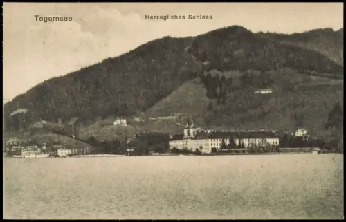 Ansichtskarte Tegernsee (Stadt) Herzogliches Schloss mit Umland 1923
