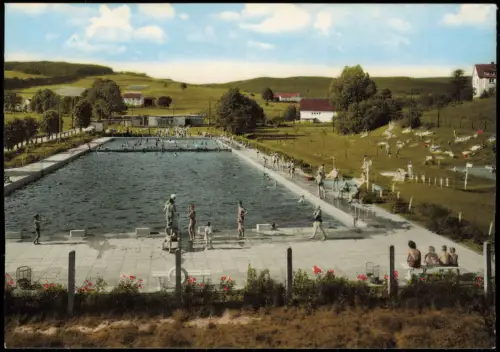 Ansichtskarte Uslar Schwimmbad 1968