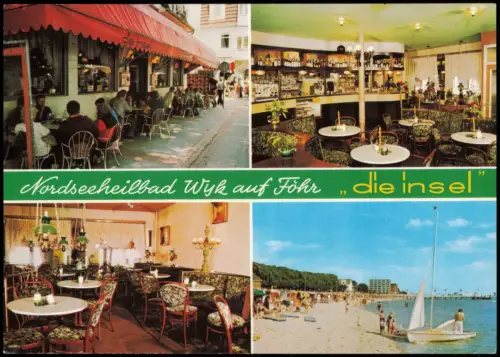 Ansichtskarte Wyk (Föhr) Promenaden-Café "die insel" 1979