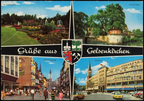 Ansichtskarte Gelsenkirchen Schloß Berge Bahnhofstraße 1972