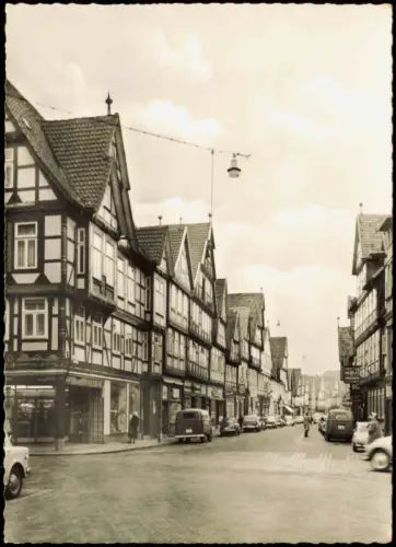 Ansichtskarte Celle Schuhstraße Fachwerkhäuser Autos 1960