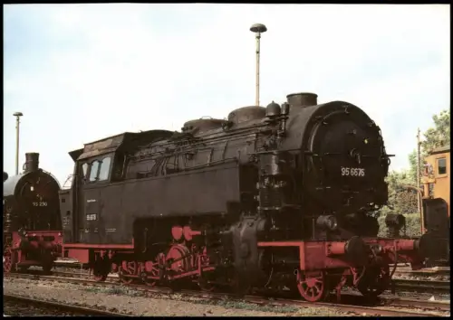 Ansichtskarte  Dampflokomotive DR 95 6676, HBE MAMMUT 1989