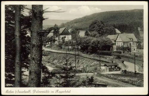 Ansichtskarte Brilon (Sauerland) Partie am Bahnübergang 1959