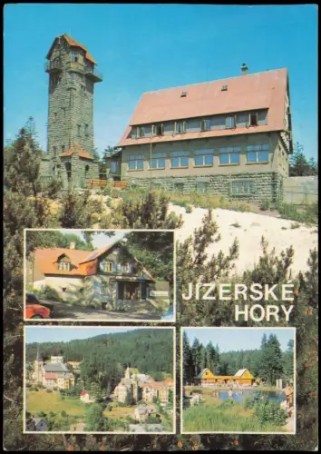 Johannesberg  Janov nad Nisou Mehrbild Turm Stadt Baude Isergebirge 1968