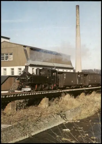 Schmalspurbahn Wolkenstein-Jöhstadt bei Steinbach, DDR Motiv-AK Eisenbahn 1986