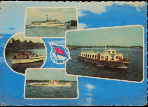Stralsund Weiße Flotte Ansichtskarte 1960