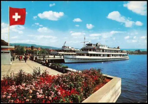 Ansichtskarte Zürich Die neue Schifflände am Bürkliplatz 1988