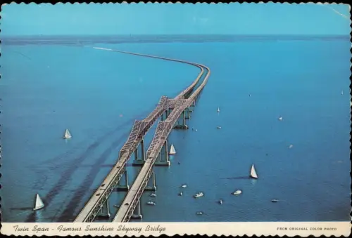 St. Petersburg(USA) Aerial View Luftaufnahme Luftbild Twin Span Florida USA 1975