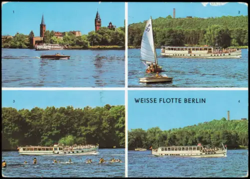 Berlin Köpenicker Becken Weiße Flotte  Salonschiff Langen See g1977