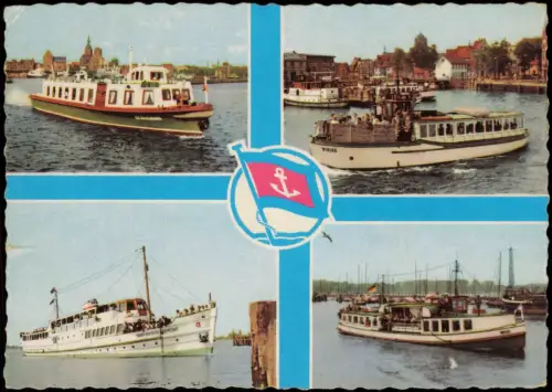 Ansichtskarte Stralsund Weiße Flotte 1964