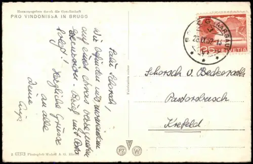 Ansichtskarte Brugg römisches Amphitheater 1952