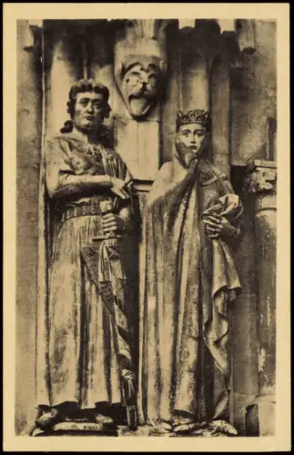 Ansichtskarte Naumburg (Saale) Dom - Ekkehard und Uta 1950