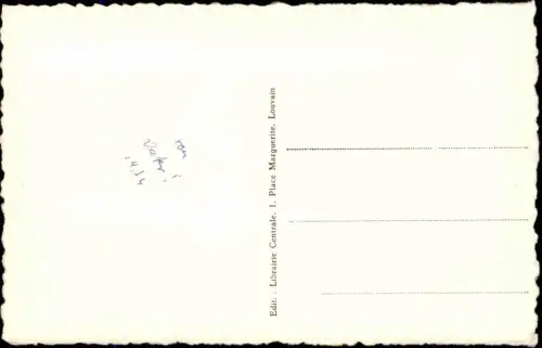 Postkaart Löwen Louvain Bibliotheek van de Universiteit 1944