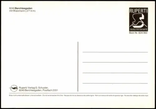 Ansichtskarte Berchtesgaden Stadt mit Watzmann 1992
