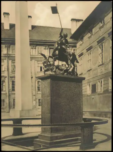 Burgstadt-Prag Hradschin/Hradčany Praha Hradschin Hradčany Reiterstandbild 1963