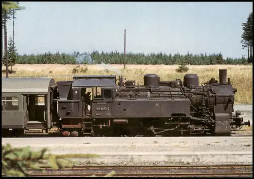 Ansichtskarte .Thüringen Dampflokomotive 94 1670-2 im Bahnhof 1971