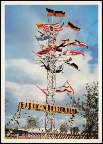Ansichtskarte Stuttgart Landesausstellung Killesberg 1955  Sonderstempel