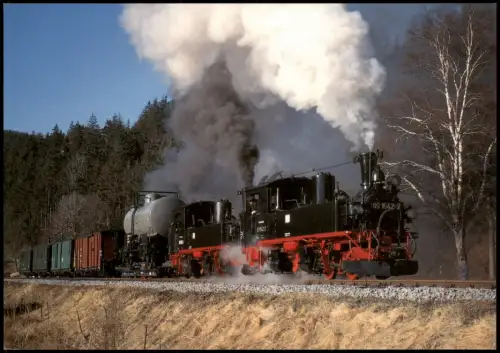 Dampflokomotive Preßnitztalbahn Museumsbahn Jöhstadt-Schmalzgrube-Steinbach 1997