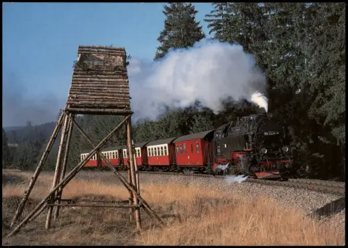 Harzquerbahn Lok 99 7234-0 zwischen Benneckenstein und Tiefenbachmühle 1991