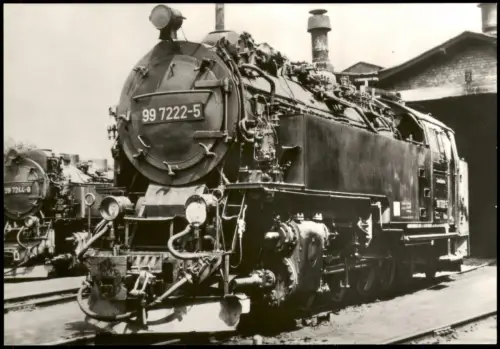 Eisenbahn Zug Dampf-Lokomotive DDR Strecke Eisfeld-Schönbrunn 1970