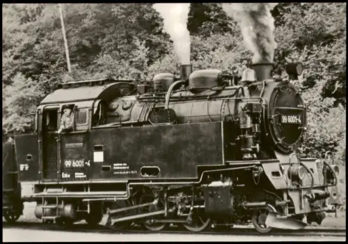 Ansichtskarte  Schmalspurlokomotive 99 6001 1980