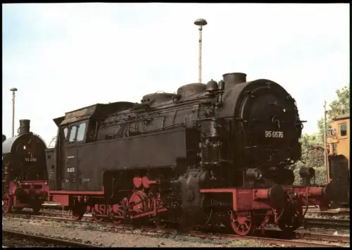 Ansichtskarte  Dampflokomotive DR 95 6676, HBE MAMMUT 1989