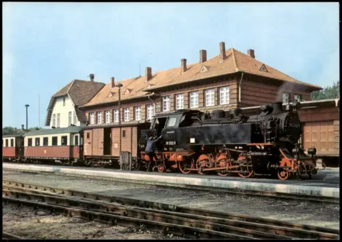 Ansichtskarte Kühlungsborn Bahnhof, Dampflokomotive 1980/1979  Sondermarken