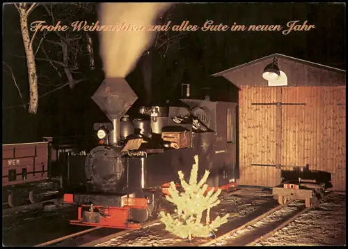 Weißwasser Oberlausitz  Weihnachtliche Dampflok 9Bahnhof  Teichstraße 1996