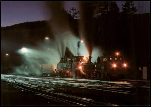 Sachsen Dampflokomotive  99  Bahnhof Oberwiesenthal, Fichtelbergbahn 1991