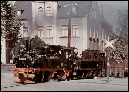 .Sachsen Historische Schmalspurbahn Wilkau-Haßlau – Carlsfeld in Kirchberg 1954