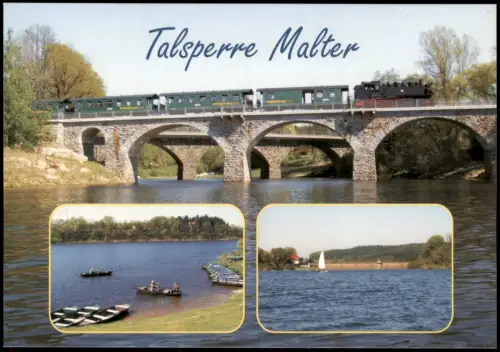 Dippoldiswalde Talsperre Malter mit Eisenbahnbrücke, Dippoldiswalde 2012