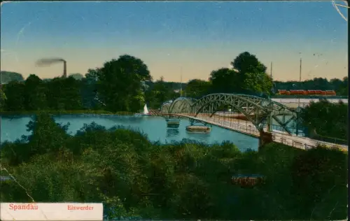 Ansichtskarte Spandau-Berlin Eiswerder 1921