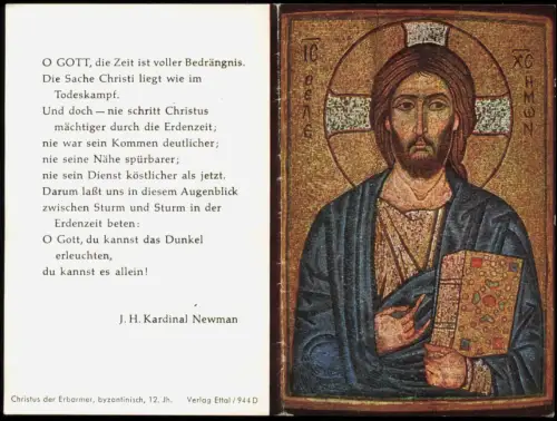 Portrait Geistliche - Kirche Religion Gedenkblatt Kardinal Döpfner 1976