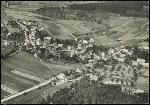 Ansichtskarte Möttlingen-Bad Liebenzell Luftbild Fliegeraufnahme 1955