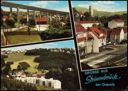 Ansichtskarte Gummersbach 3 Bild Straße Brücke Stadtteil Steinenbrück 1963