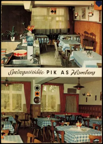 Ansichtskarte Homberg (Ohm) Gaststube Gaststätte Pik As 1971