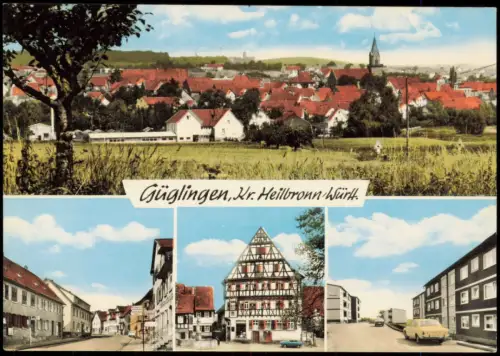 Ansichtskarte Güglingen 4 Bild Altstadt Neubauten Kr. Heilbronn 1971