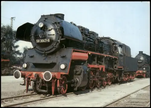 Ansichtskarte  Dampflokomotive Rekolok 58 3047-6 KPEV Erfurt 1989