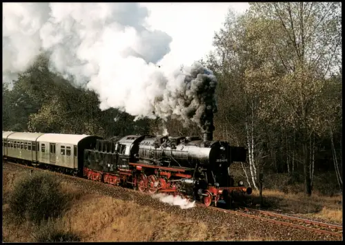 Ansichtskarte  Dampflok 80 0145 Sonderzug Obersdorf 1981