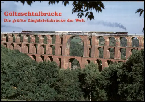 Ansichtskarte Schönberg-Bad Brambach Göltzschtalbrücke mit Sonderzug 2003