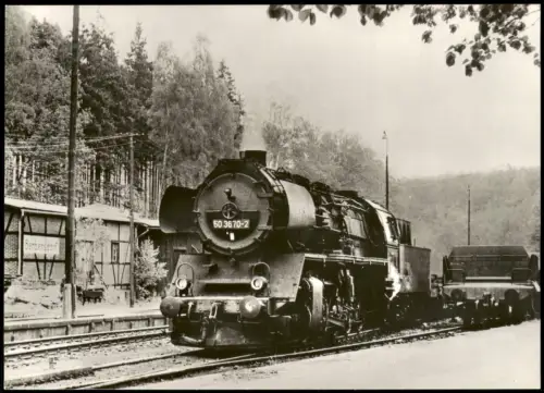 Marbach-Striegistal Dampflokomotive BR 50.35-37 im OT Berbersdorf 1985/1980