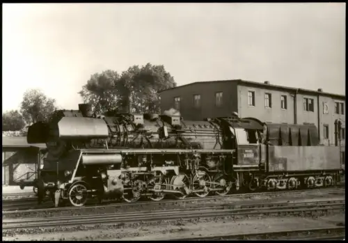 Ansichtskarte  Dampflokomotive BR 58 3032 Lokomotive Eisenbahn 1960