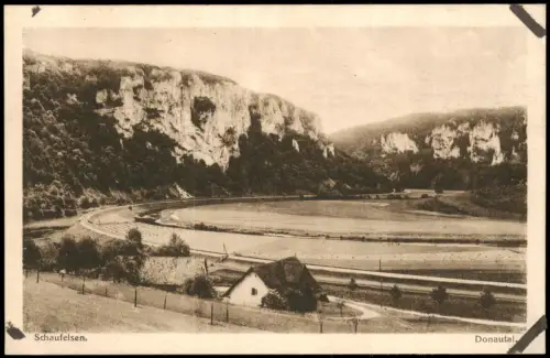 Ansichtskarte Beuron Felsformation am Flussufer mit Haus 1926