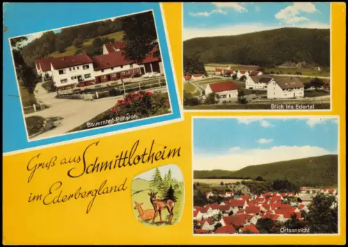 Ansichtskarte Schmittlotheim-Vöhl Bauernhof Edertal 3 Bild 1975