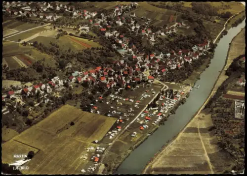Ansichtskarte Odersbach-Weilburg (Lahn) Luftbild aus großer Höhe 1963