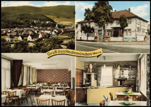 Hedemünden-Hann. Münden Gruß aus... Ortsansicht und Gasthaus Schmale 1978