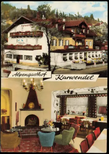 Ansichtskarte Mittenwald Alpengasthof Karwendel, Mittenwald 1969