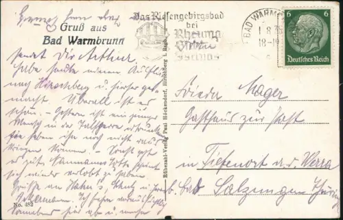 Bad Warmbrunn-Hirschberg Schlesien    Jelenia Góra Blick über die Stadt 1936